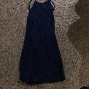 Blue lace dress
